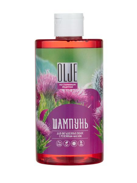 OLJE Натуральный шампунь для окрашенных волос с репейным маслом для поврежденных волос 450 мл в Волгограде