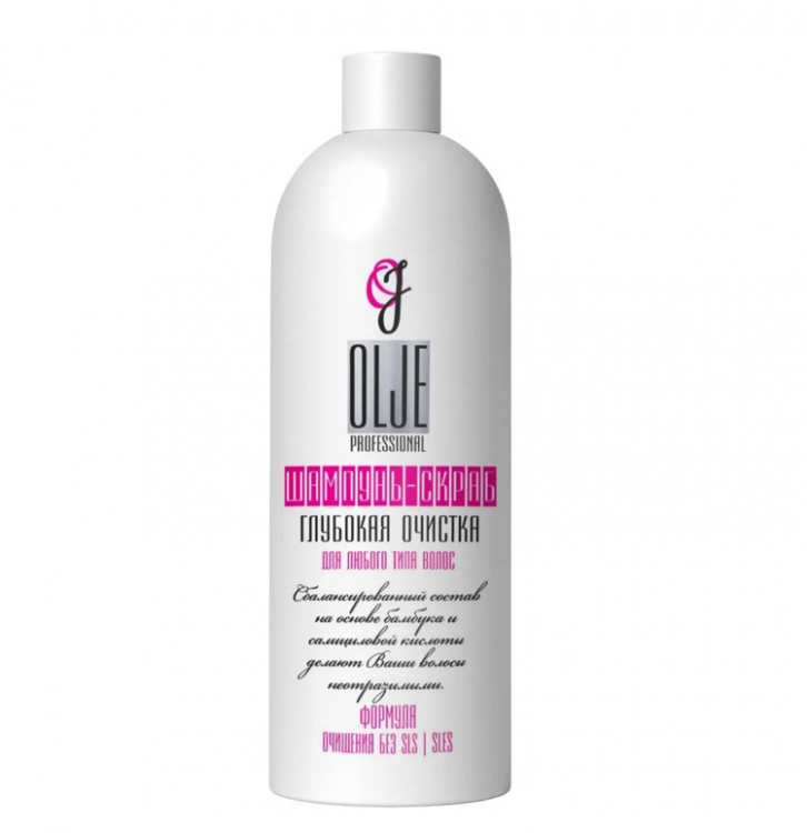 OLJE Шампунь – скраб глубокая очистка для любого типа волос, 1000 мл в Волгограде